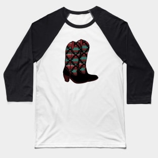 Southwestern Style Cowboy Boots Baseball T-Shirt